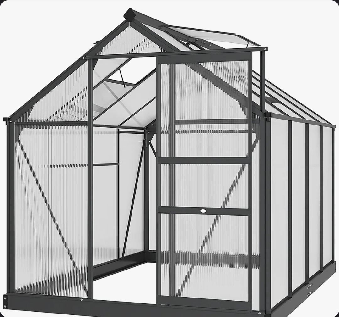 Oak & Aura's  6 Ft W x 8.5 Ft D Metal Greenhouse