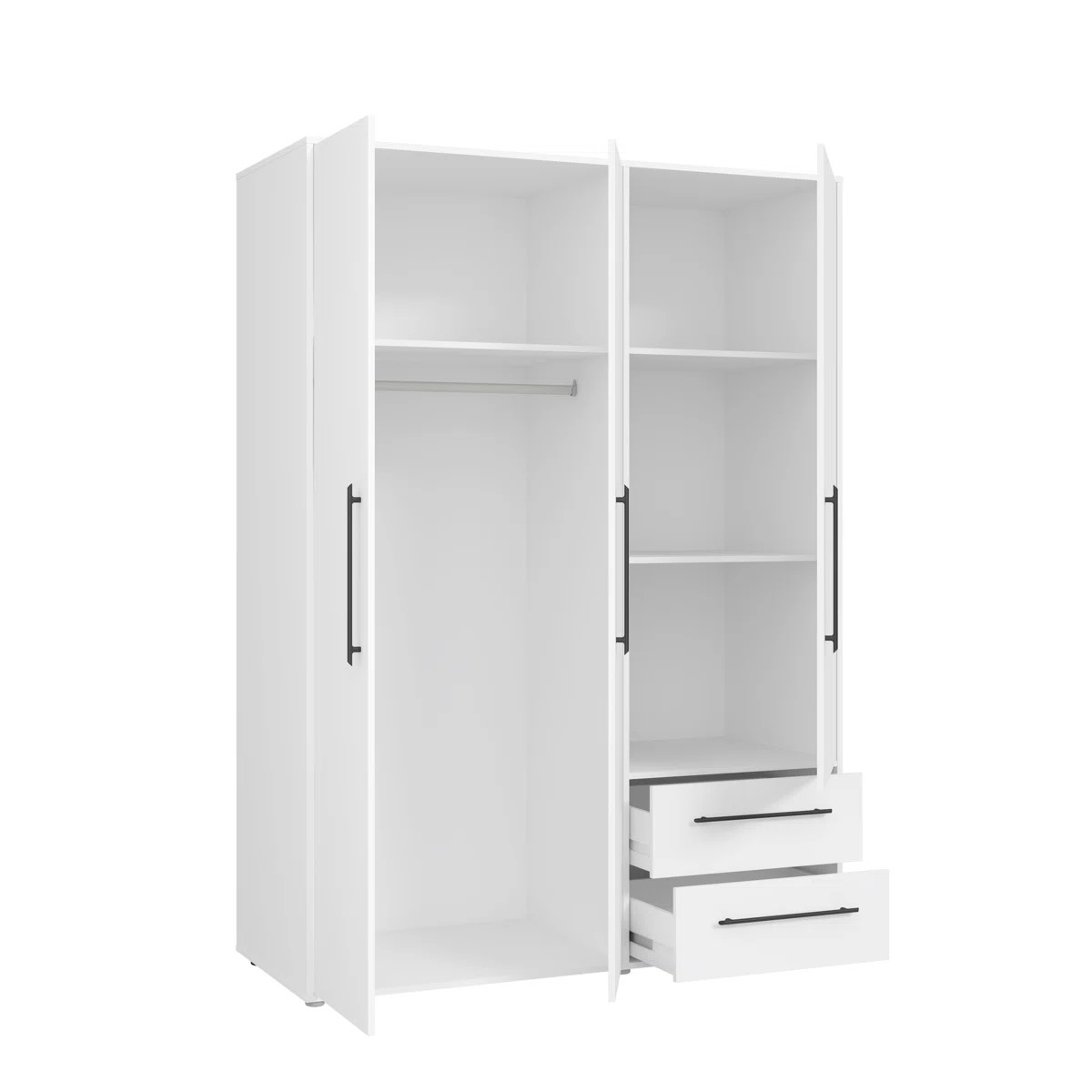 Oak And Aura 3 Door Manufactured Wood Wardrobe