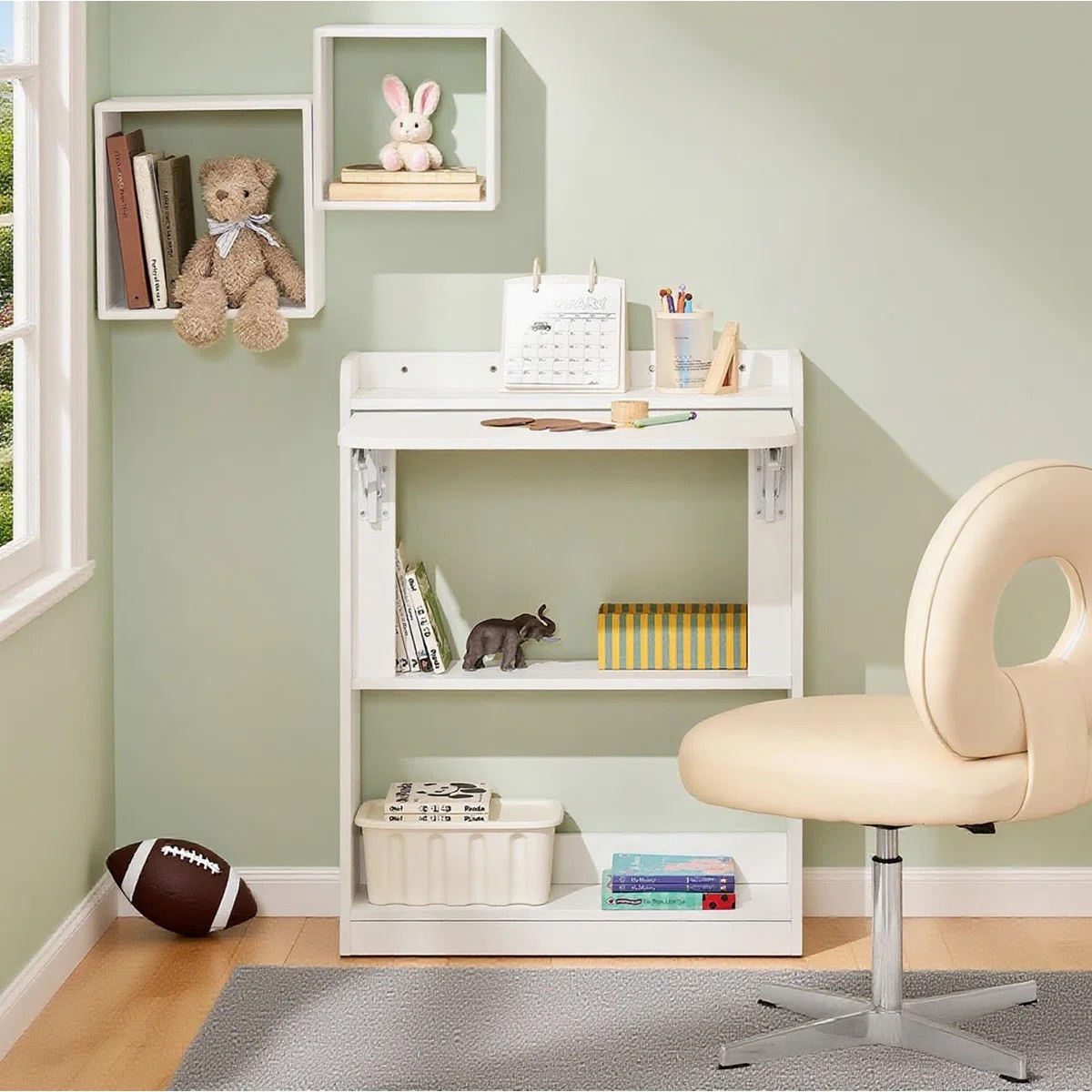 Oak & Aura's 64Cm W Rectangular Folding Desk