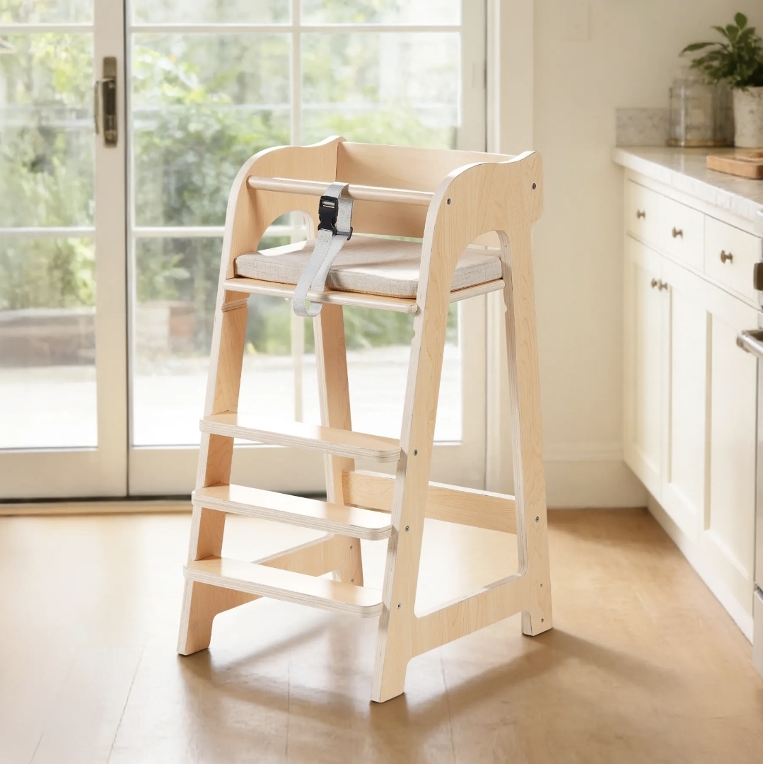 Oak & Aura's Wooden Multifunctional High Chair