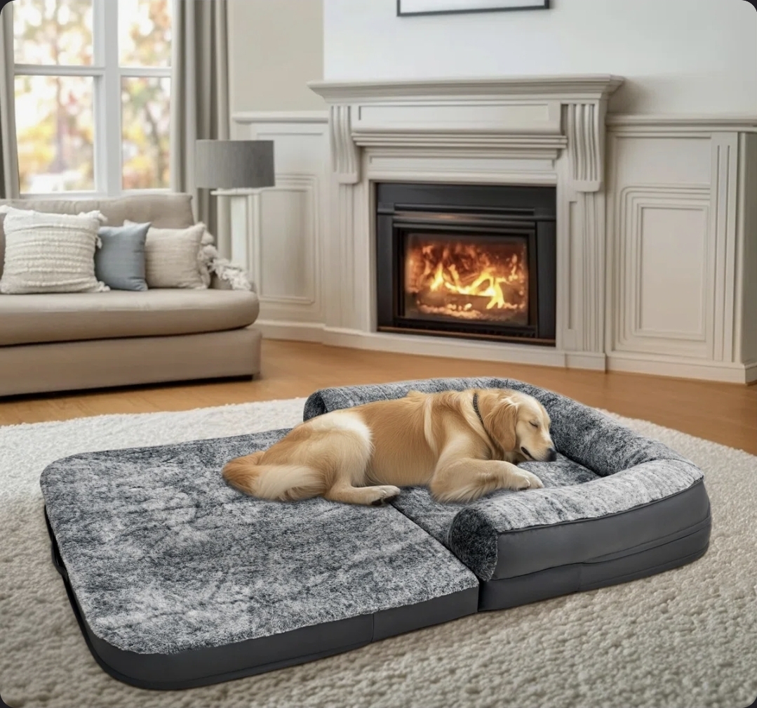 Oak & Aura's Leather Pet Bed