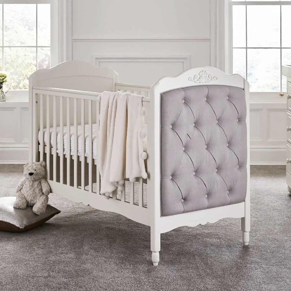 Oak & Aura's Cot Bed with Maxi Air Cool Sprung Mattress